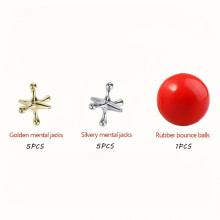 (1ste) Youngsters and Adults Metal Puzzle Jack Table Game - Traditional Grab and Turn Toy