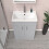 NES Home Nes Home Matte Grey 600mm Floor Standing Vanity Unit & White Basin Flat Pack 3