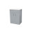 NES Home Nes Home Matte Grey 600mm Floor Standing Vanity Unit & White Basin Flat Pack 6