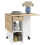 Homcom HOMCOM Foldable Dining Table, Drop Leaf Table with Storage for Kitchen, Oak 3
