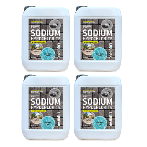 Sodium Hypochlorite 14-15% Patio Cleaner, Swimming Pool Chlorine 20L