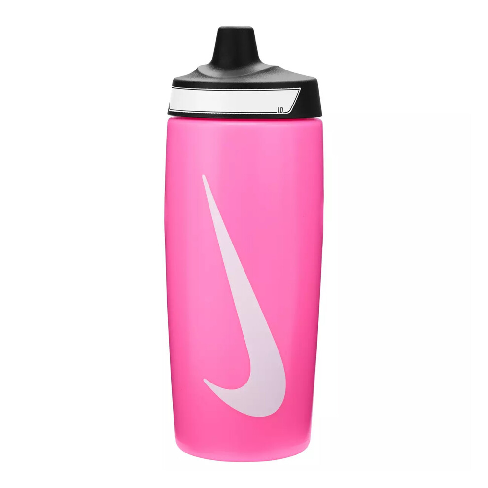 (One Size, Pink Glow/Black/White) Nike Refuel Gripped Water Bottle