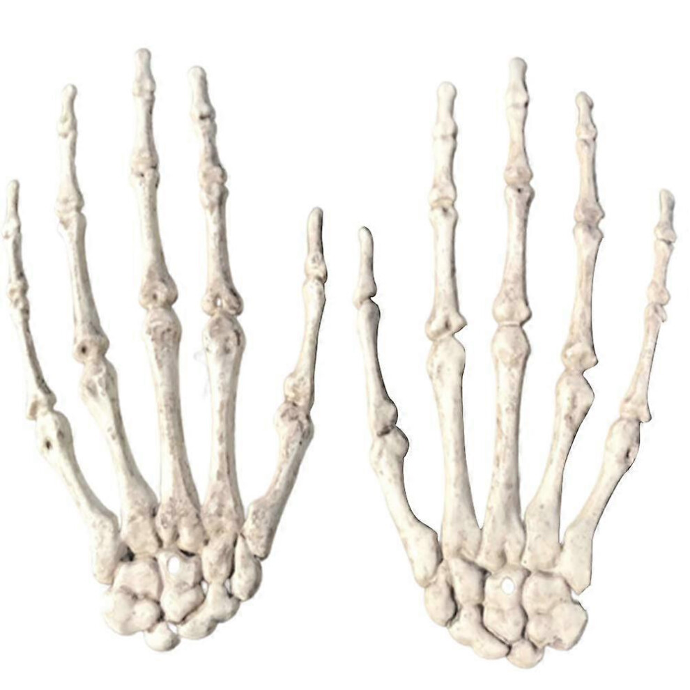 Konhill (As Show, One Size) Skull Skelton Hair Clip, 2Pcs Skull Bones Hand Hair Clips Halloween Skeleton Hairpin Cosplay Costume Headpiece For Party