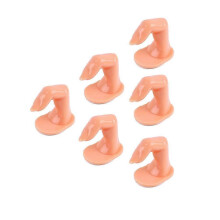 (As show, One size) Practice Fingers for Acrylic Nails Gel Training Nail Art Practice Fingers Decoration Training Fingers, Plastic Fake Fingers with Nails, 6 Pack