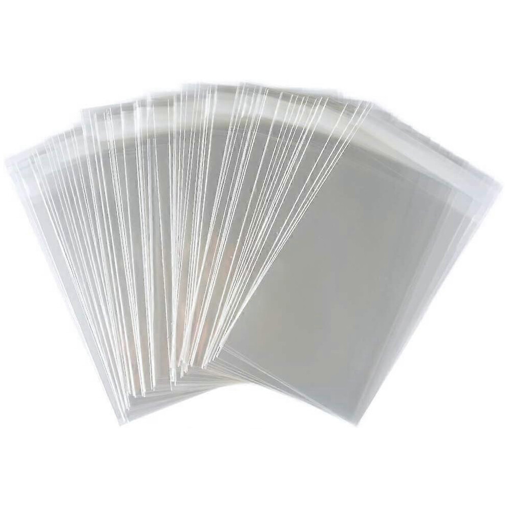 Konhill (As Show, One Size) Self Adhesive Bag 100 Pcs 4 X 6 Inch Clear Resealable Cellophane Bags Party Favor Bags Self Sealing Treat Bags For Cookie Bakery S