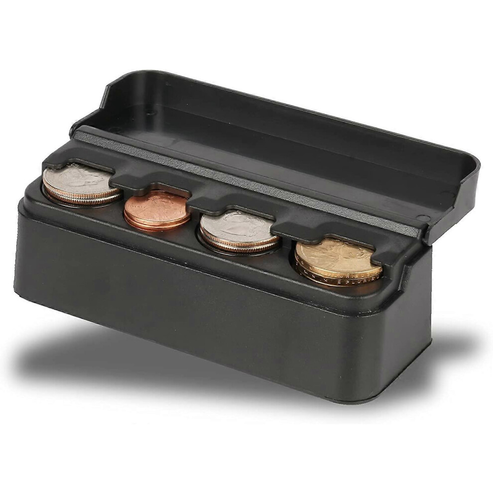 Konhill (As Show, One Size) Coin Holder For Car, Universal Car Coin Change Organizer, Car Coin Holder Compatible With Coins Of Different Sizes, Car Interior A