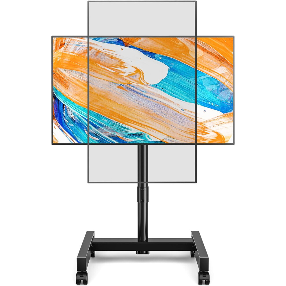 TV stand with wheels for 13-50 inch TV, height adjustable corner TV stand, tall TV floor stand, portable mobile TV stand with wheels