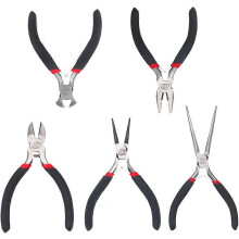 (As show, One size) Pliers and Pliers Set of 5 mini pliers Professional hand tools Includes needle nose pliers Line setter pliers Round nose pliers Diagonal cutters