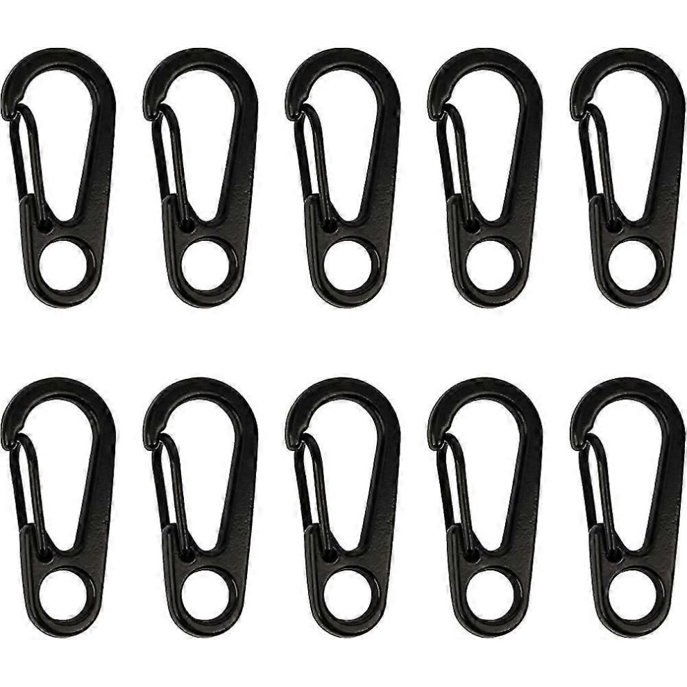 Konhill (As Show, One Size) Aluminum Snap Hooks, 1.3" Mini Carabiner Set, Snap Lock Carabiner Hooks, Keychain Hooks