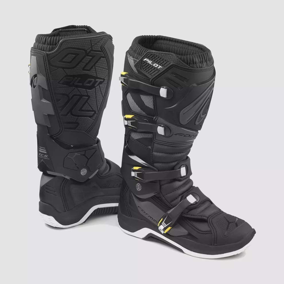 (44 / EU / 9.5-10 UK ) Forma Pilot Black/Anthracite Motorcycle Boots Off-Road-image-OPC-PG8BP5Q-NEW