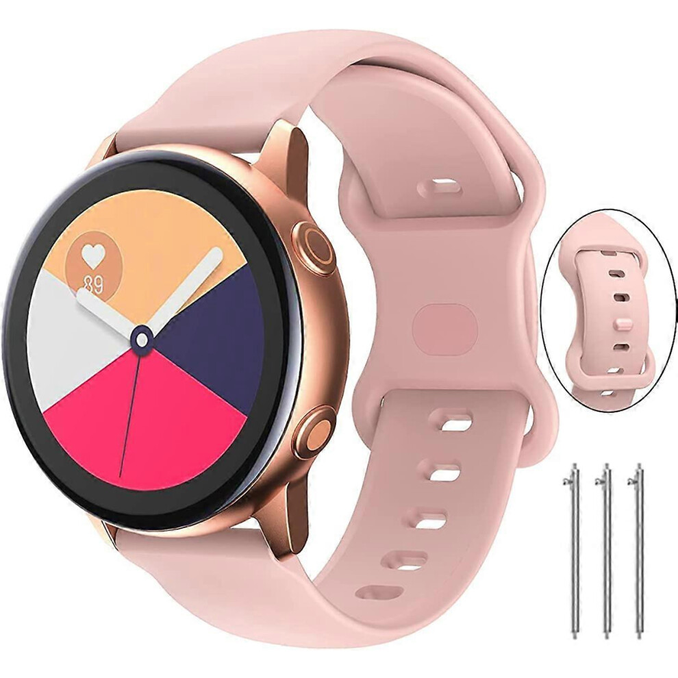 Konhill (As Show, One Size) Bands Compatible With Samsung Galaxy Watch 4 Band 40Mm/44Mm And Samsung Active 2 Bands 40Mm/44Mm,20Mm Silicone Watch Band For Gala