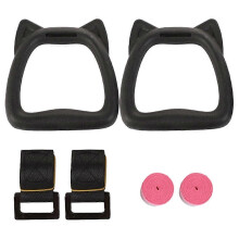(As show, One size) 1 Set of Kids Gymnastic Rings Pull Up Rings Sports Gym Rings Professional Gymnastics Rings with Strap