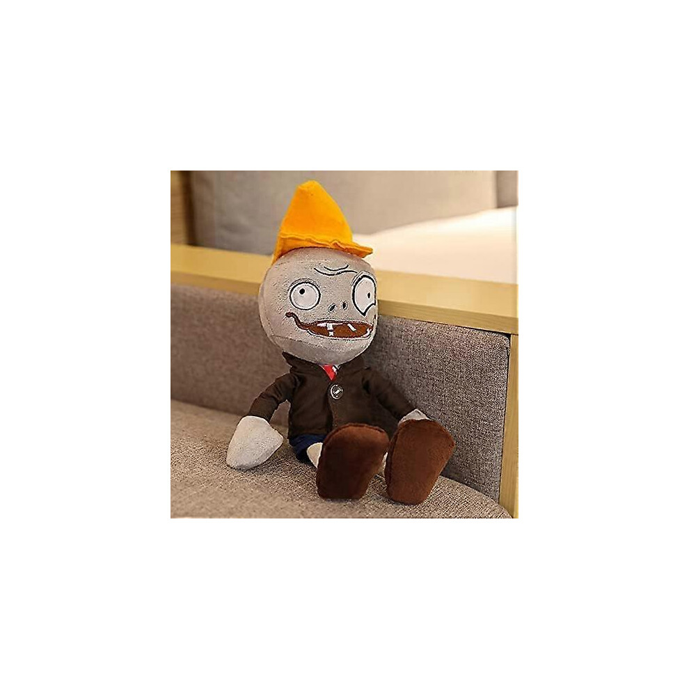 Konhill (As Show, One Size) 12" Plants Vs Zombies Plush Coat Toys Pvz 1 2 Stuffed Soft Doll Conehead Zombie New Brown