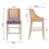 Living And Home (Grey) 2 Pcs Natural Rattan Bar Stools with Backrest 7
