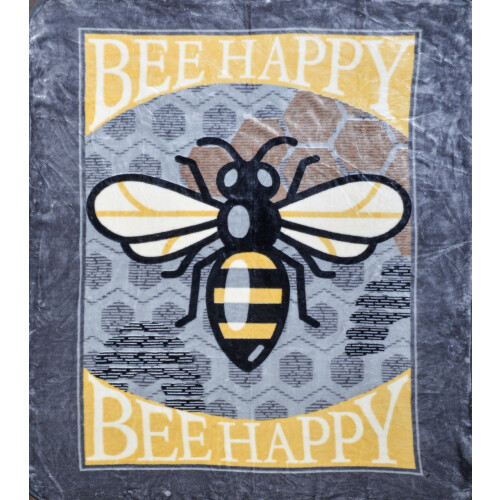 Bee Happy Design Luxury Fleece Blanket 150x200cm 1