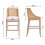 Living And Home (Beige) 2 Pcs Natural Rattan Bar Stools with Backrest 7