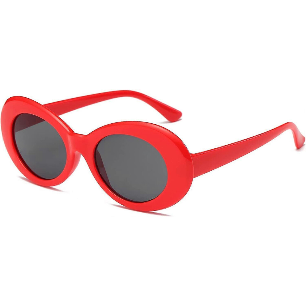 Konhill (As Show, One Size) Vintage Oval Glasses For - Women Men Uv400 Protection Retro Stylish Round Sunglasses
