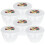 6 x 1 pint 570ml Plastic Pudding Basins and Lids Clear 1