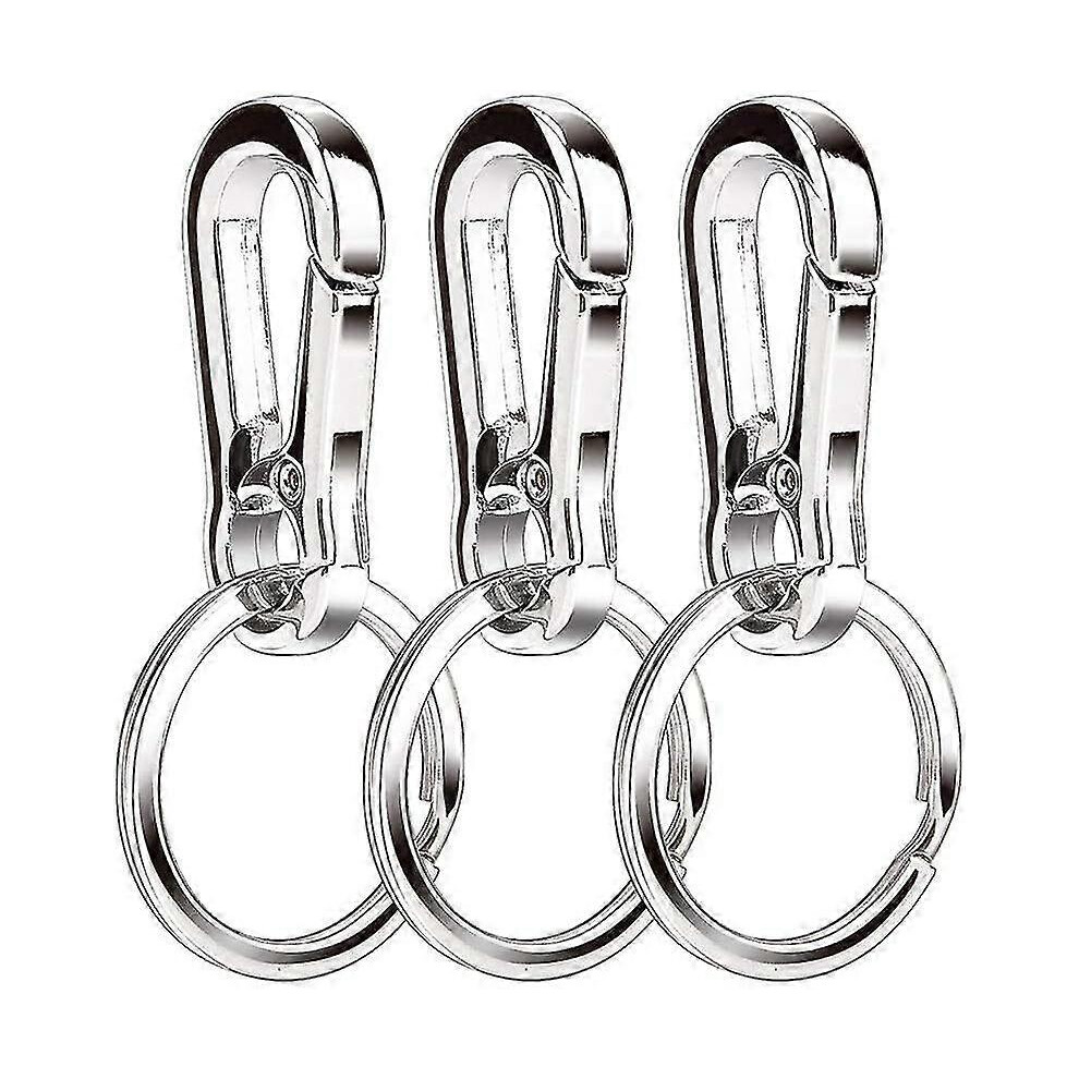 Konhill (As Show, One Size) Metal Keyring Key Holder Keychain, Quick Release Detachable Key Rings, Heavy Duty Stainles