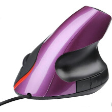 (As show, One size) Other Home Automation Accessory Wired Vertical Mouse, Ergonomic Design for Laptop Computer, USB Wired Optical Mouse (Purple) - Refurbished