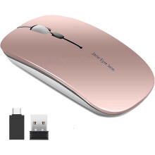 (As show, One size) Other Home Automation Accessory Q5 Slim Rechargeable Wireless Mouse, 2.4G Ultra-thin Silent Portable Optical Wireless Mouse with USB Receiver and Type