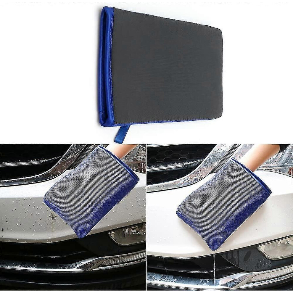 (As Show, One Size) Car Wash Magic Clay Mitt Cloth Auto Care Cleaning Towel Microfiber Sponge 5063855072689