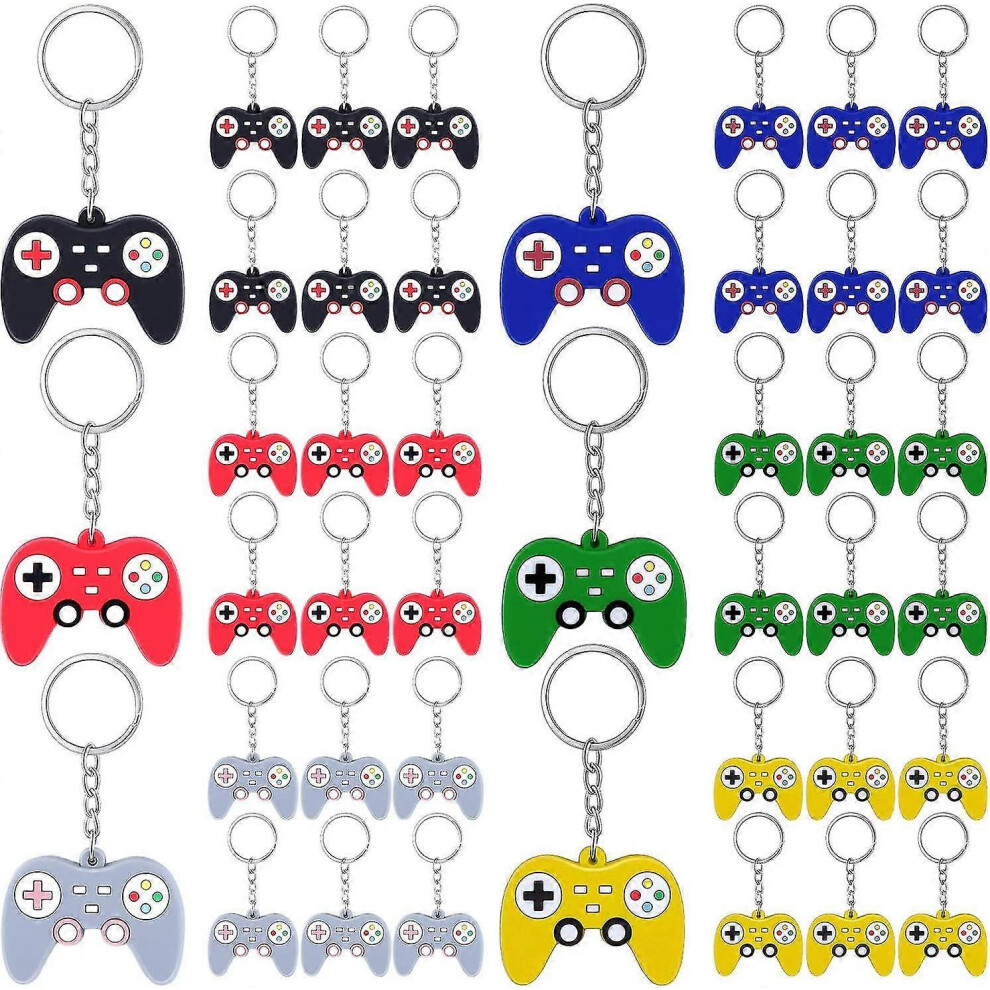 Konhill (As Show, One Size) 36Pcs Video Game Controller Keychains Game Controller Key Ring Gaming