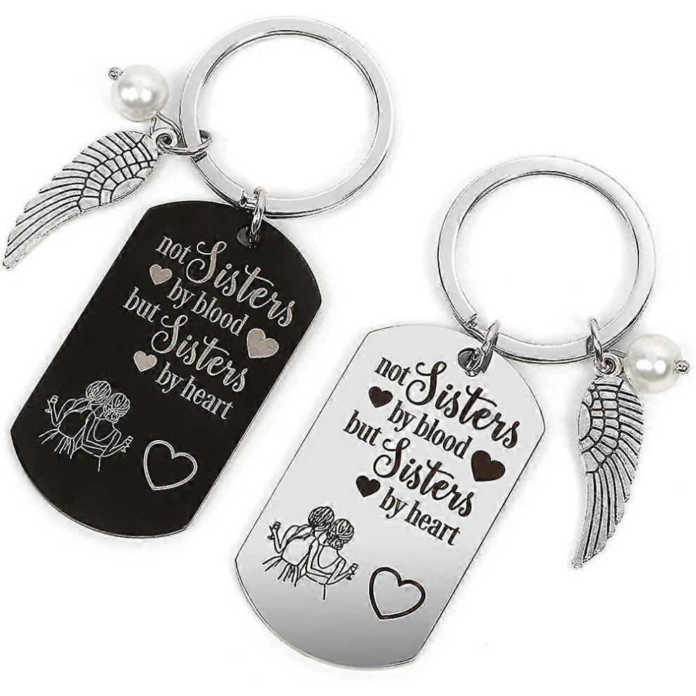 Konhill (As Show, One Size) Best Friend 2 Pcs Keychain Gifts For Women Ladies, Sister Keychains, Friendship Gift