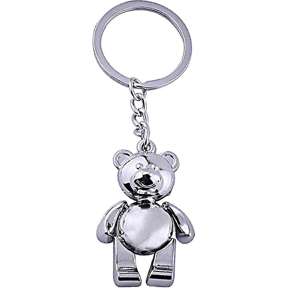 Konhill (As Show, One Size) Cute Metal Bear Keychain Limbs Removable Teddy Bear Keyring