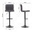 Living And Home 2 Pcs Velvet Upholstery Bar Stools with Low Backrest 6