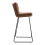 Living And Home (Brown) 2Pcs Modern Faux Leather Breakfast Bar Stools 5