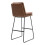 Living And Home (Brown) 2Pcs Modern Faux Leather Breakfast Bar Stools 6
