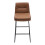 Living And Home (Brown) 2Pcs Modern Faux Leather Breakfast Bar Stools 4
