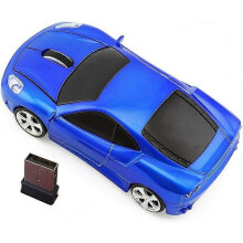 (As show, One size) Other Home Automation Accessory Wireless Car Shaped Mouse Ergonomic Optical Mini USB 2.4G Receiver for Windows 10 Laptop Computer - Blue - Refurbished