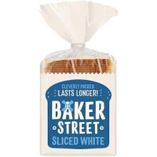 Baker Street White Sliced Bread 550g (Pack of 2) | Classic Soft and Fluffy Loaves | Healthy and Nutritious | Long Life Freshness
