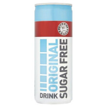 Euro Shopper SUGAR FREE Drink 250ml (Pack of 24) | Refreshing Zero-Sugar Energy Boost | Carbonated Fruit Flavour Drink with Sweeteners