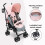 My Babiie My Babiie MB02 Plus Lightweight Stroller - Pink and Grey 4