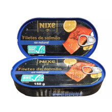 2 x Cans Portuguese Natural Salmon Nixe Portugal 2 x 150g (10.58Oz)