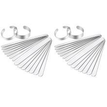 32 Pieces Bracelet Blanks 3/8 Inch and 5/8 Stainless Steel Bangle DIY Cuff