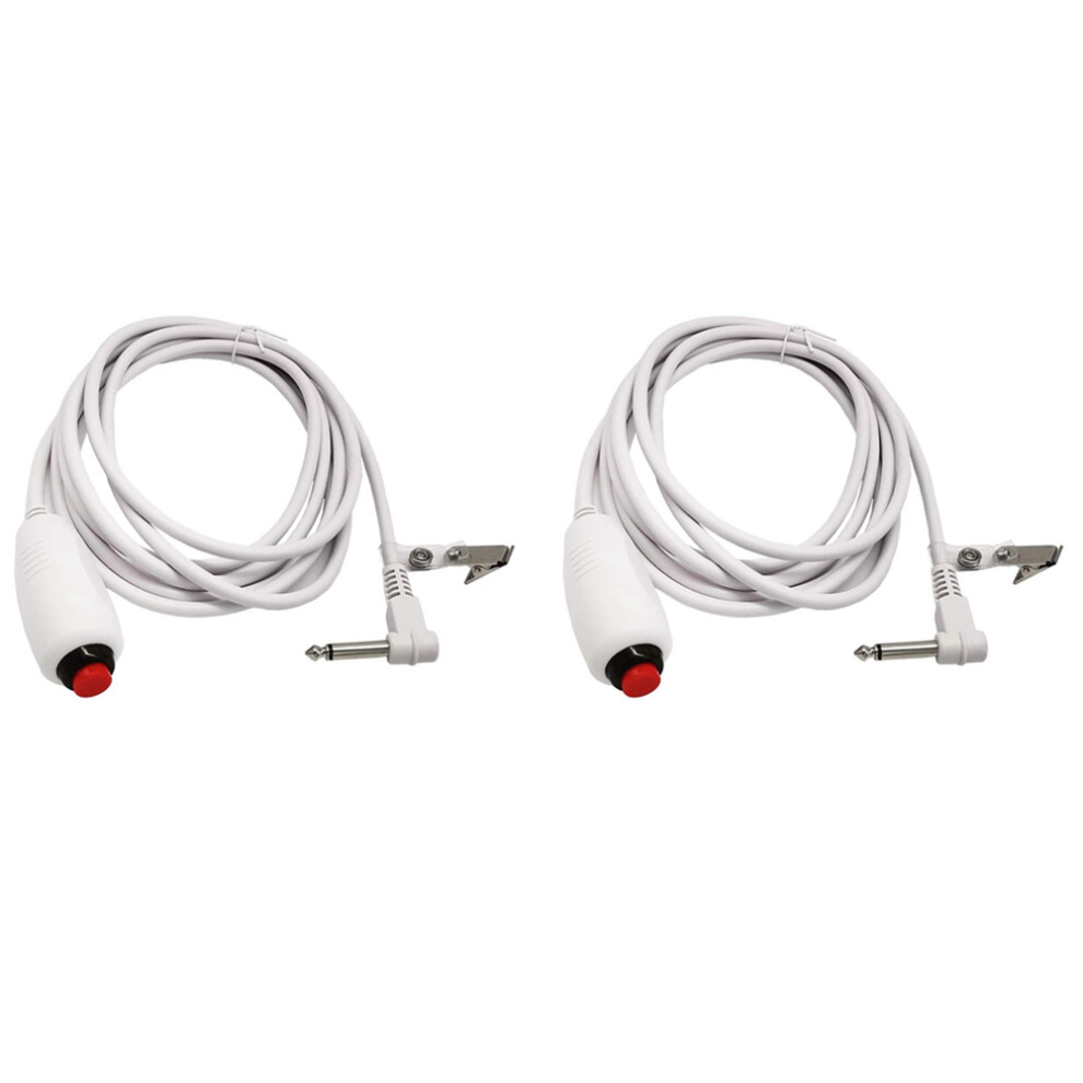 Veneka 2X Nurse Call Cable 6.35Mm Line Device Emergency With Push Button Switch