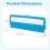 Costway Toddlers Bed Rail Guard 150CM Foldable Baby Bed Rail-Blue 2