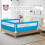 Costway Toddlers Bed Rail Guard 150CM Foldable Baby Bed Rail-Blue 4