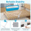 Costway Toddlers Bed Rail Guard 150CM Foldable Baby Bed Rail-Blue 8