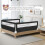 Costway Toddlers Bed Rail Guard 150CM Foldable Baby Bed Rail-Black 4