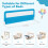 Costway Toddlers Bed Rail Guard 150CM Foldable Baby Bed Rail-Blue 9