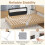 Costway Toddlers Bed Rail Guard 150CM Foldable Baby Bed Rail-Black 8