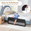 Costway Toddlers Bed Rail Guard 150CM Foldable Baby Bed Rail-Black 6