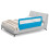 Costway Toddlers Bed Rail Guard 150CM Foldable Baby Bed Rail-Blue 5