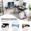Costway L-Shaped Computer Desk Home Office Corner Workstation w/ Movable Host Stand 5