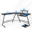 Costway L-Shaped Computer Desk Home Office Corner Workstation w/ Movable Host Stand 2